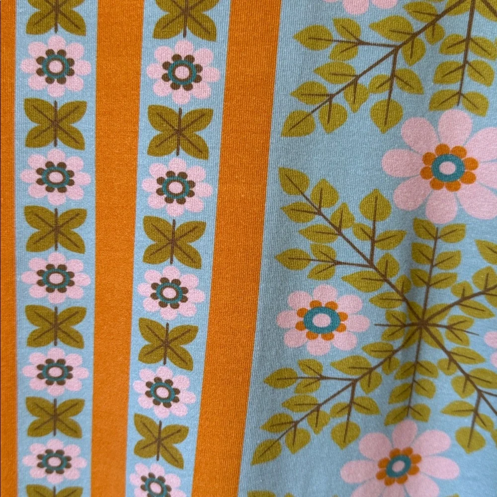 Spartina 449 Sleeveless Floral Midi Dress in Light Blue, Pink & Mustard - Picture 2 of 4